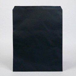 Flat Merchandise Bags. Black Paper.